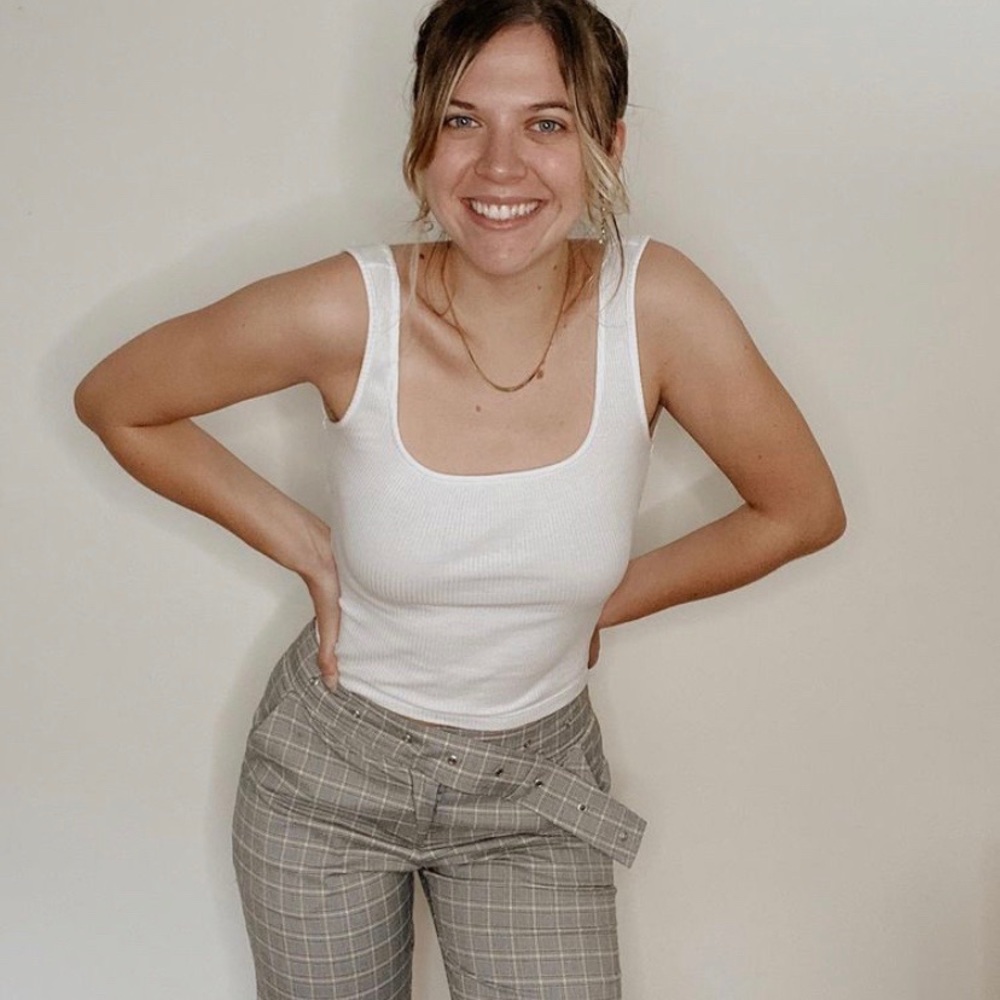 Y2K inspired plaid pants
